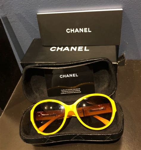 yellow chanel sunglasses|authentic Chanel sunglasses.